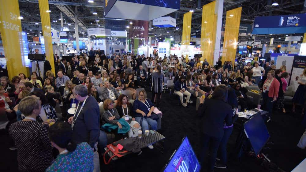 ISC West talk - people gathered at the show